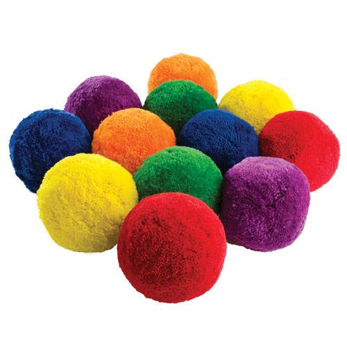 6 Pack of Fleece Balls, This set of 6 brightly coloured Fleece Balls are lightweight, made from cotton and approx 9cm diameter. The Fleece Balls are ideal for learning to throw and catch great for using with small children as they are very easy to throw, to catch or to handle. The Fleece Balls have a soft fluffy texture,so these balls eliminate any risk of injury, never roll away when they hit the ground, (as their texture just absorbs the impact) but most important you won’t hear any noise on playing with 