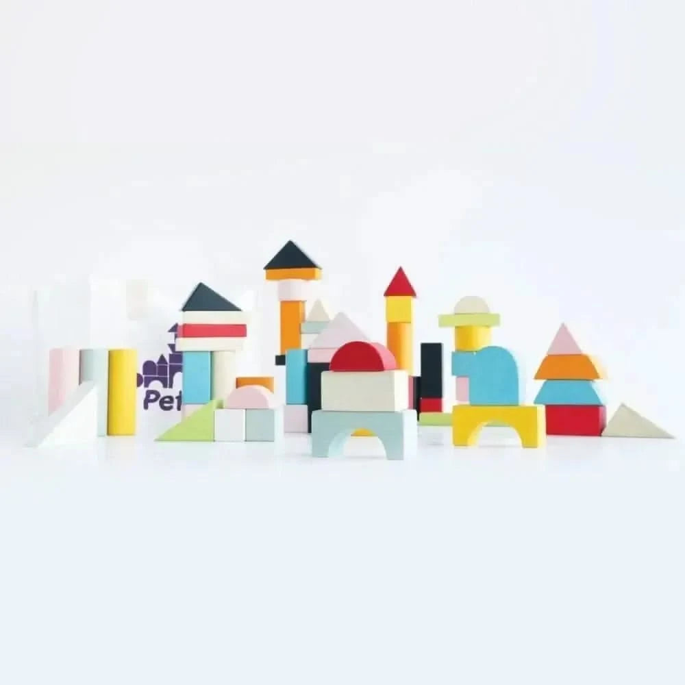 60 Building Blocks & Cotton Bag-60 Building Blocks & Cotton Bag
