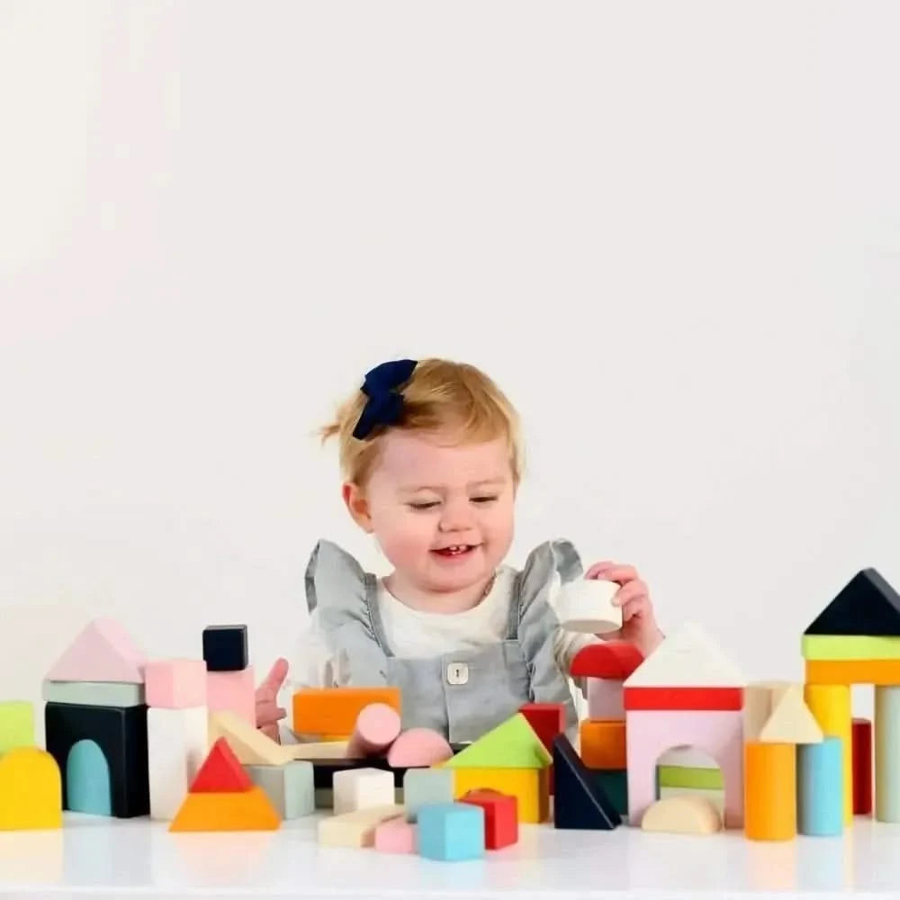 60 Building Blocks & Cotton Bag-60 Building Blocks & Cotton Bag