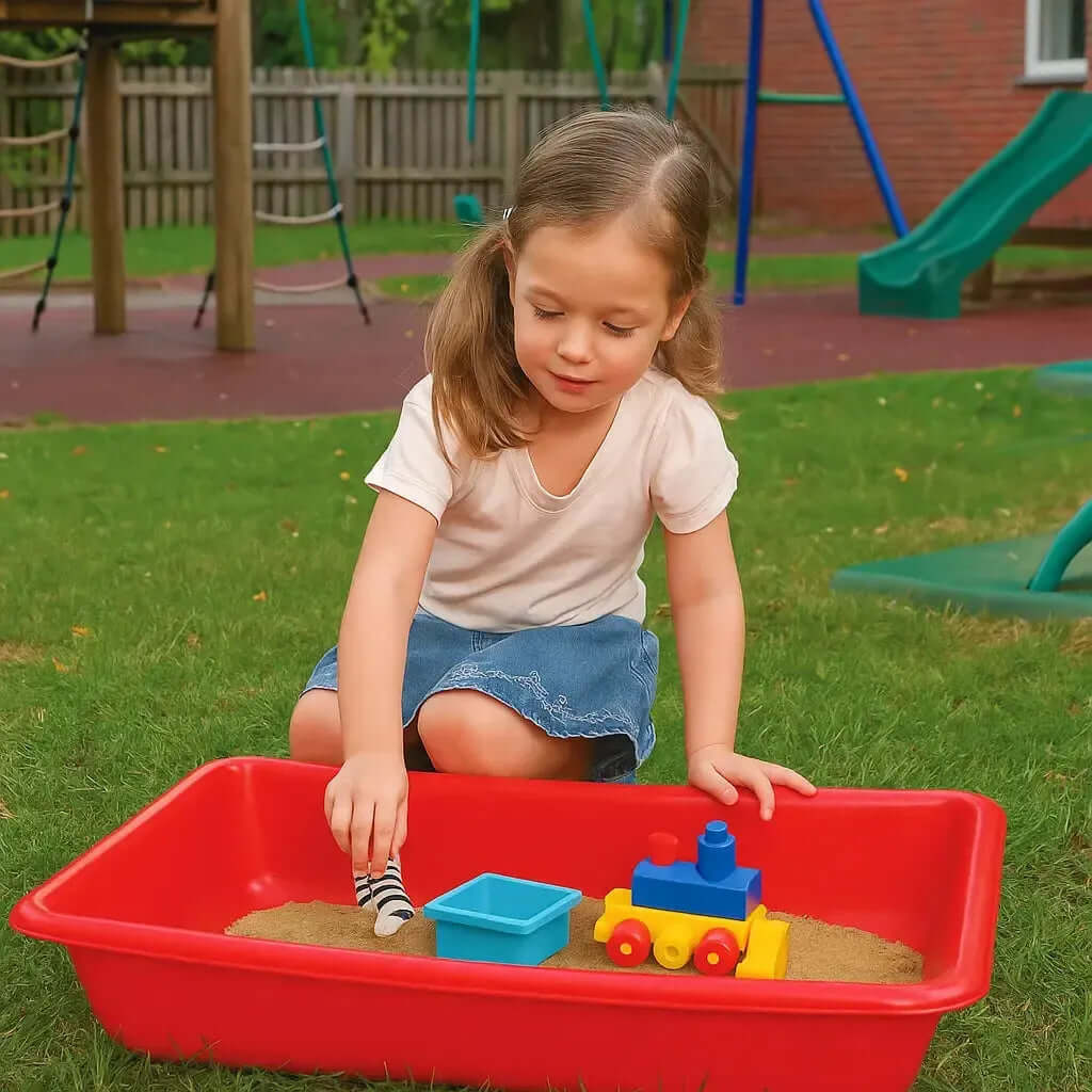 Coloured Desktop Sand and Water Tray with Stand-Coloured Desktop Sand and Water Tray with Stand