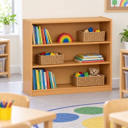 750mm Bookcase with 2 Adjustable Shelves in a bright classroom – view 3