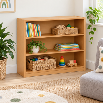 750mm Bookcase with 2 Adjustable Shelves in a bright classroom – view 4