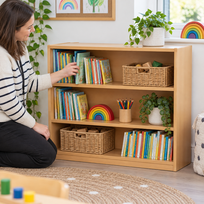 750mm Bookcase with 2 Adjustable Shelves in a bright classroom – view 5