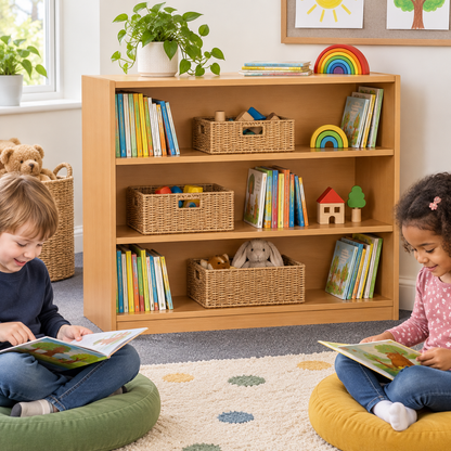 750mm Bookcase with 2 Adjustable Shelves in a bright classroom – view 7