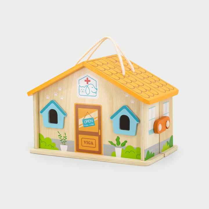 Viga Toys Wooden Pet Hospital Playset