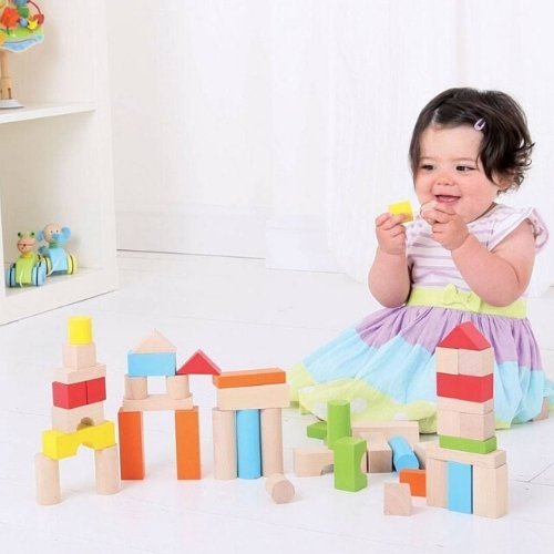 80 Wooden Blocks, The 80-piece wooden building block set offers a comprehensive playtime experience for children, focusing not just on entertainment but also on developmental benefits. Below is an overview of its features and the advantages they bring: Features Large Set: The set contains 80 wooden blocks, offering an ample number of pieces for individual or shared play. Variety in Shape and Colour: The blocks come in various shapes and colours, adding an element of visual interest and educational value. Ch
