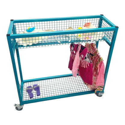 Role Play Dressing Up Metal Storage Trolley Blue