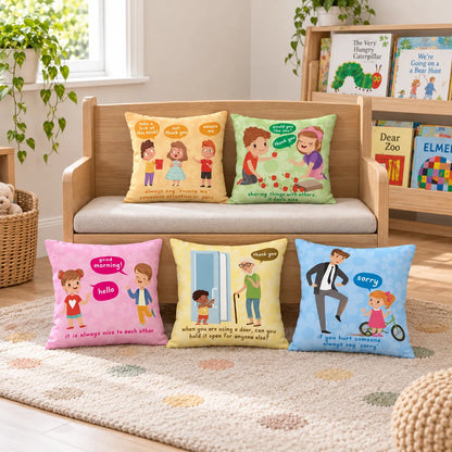 Good Manners Cushions – Pack of 5