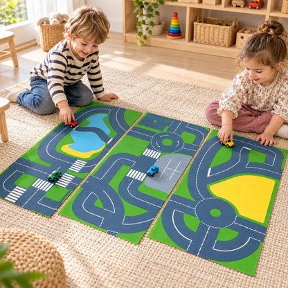 Set of 3 Continental Roadway Playmats