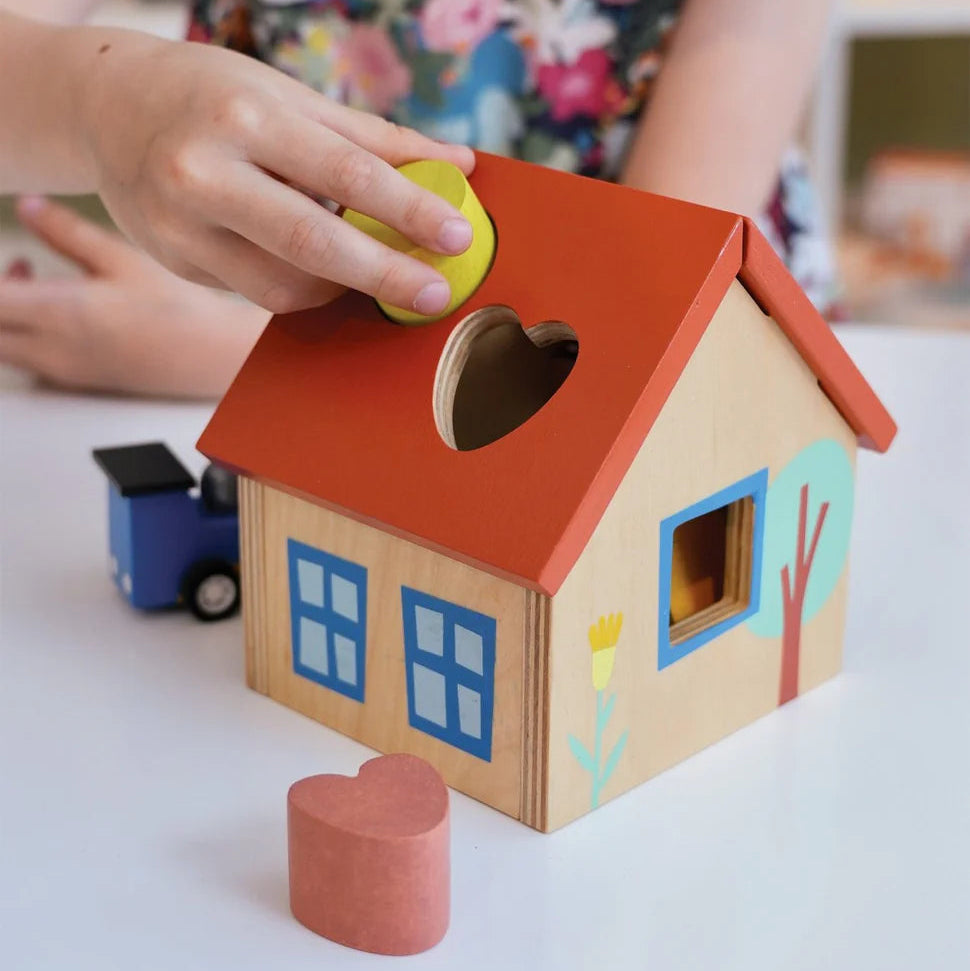 Mentari Wooden Shape Sorter House-Mentari Wooden Shape Sorter House