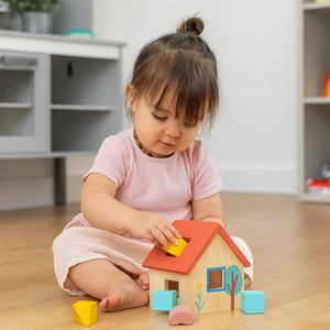 Mentari Wooden Shape Sorter House-Mentari Wooden Shape Sorter House
