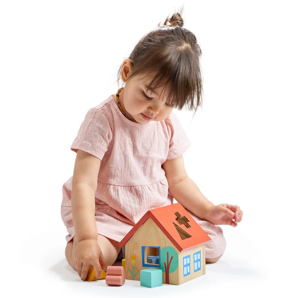 Mentari Wooden Shape Sorter House-Mentari Wooden Shape Sorter House