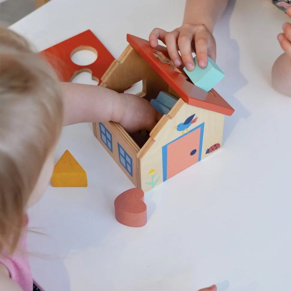 Mentari Wooden Shape Sorter House-Mentari Wooden Shape Sorter House