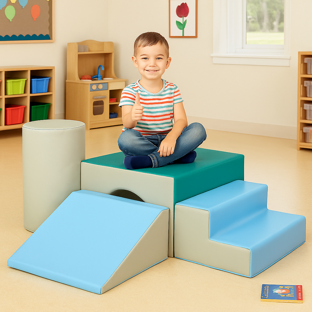 Mountain Slide & Tunnel Soft Play Set