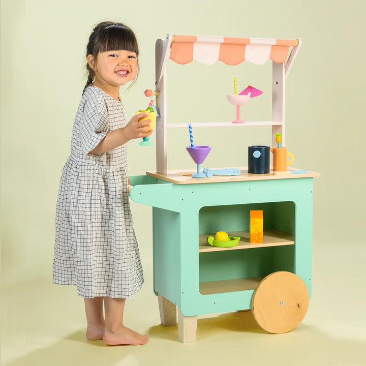 Tenderleaf Toys Drinks Trolley-Tenderleaf Toys Drinks Trolley