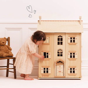 The Grand Natural Wood Dolls House-The Grand Natural Wood Dolls House