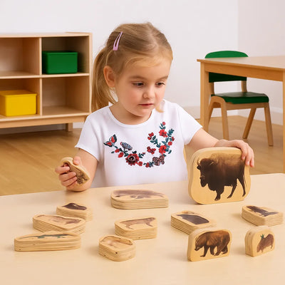 TickiT Wooden Forest Animal Blocks Set of 30