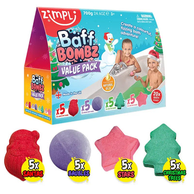Zimpli Kids 20 x Bath Bomb Xmas Value Pack