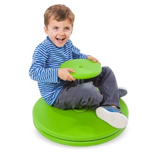 A Whizzy Dizzy, The Whizzy Dizzy is the ultimate playtime companion for kids, offering endless fun and excitement. Whether it's a sunny day in the backyard or a rainy day indoors, this versatile toy is perfect for any occasion. Setting up the Whizzy Dizzy is a breeze - simply place it on a flat surface, climb on, and grab hold of the sturdy handles. Once you're all set, get ready to experience the thrill of spinning! Kids have the option to spin themselves or challenge their friends to a spinning competitio