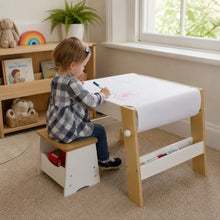 Activity Table with Paper Roll and Chair-Activity Table with Paper Roll and Chair