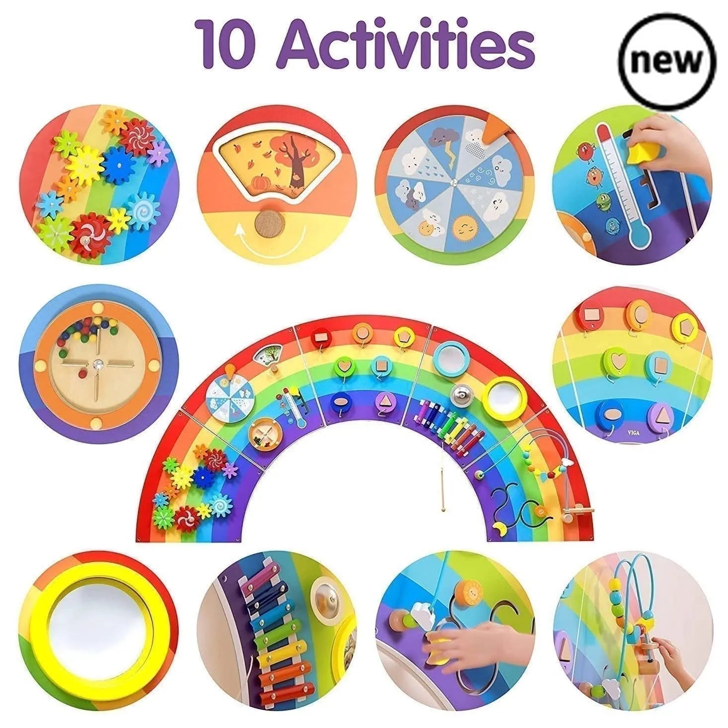 Activity Wall Panel Rainbow-Activity Wall Panel Rainbow