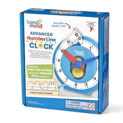 7 Line Numbers Clock Advanced Number Line Clock,Learning Clock,Learn the time,clock time ...