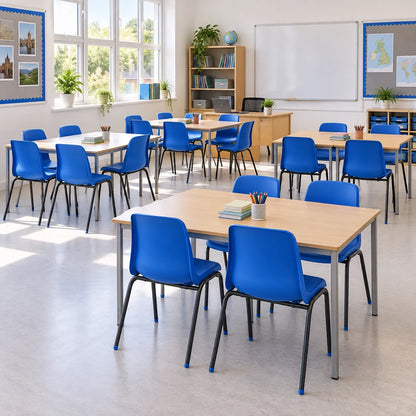 Affinity Stacking Chair Set of 20 in a bright UK classroom – lifestyle image 1