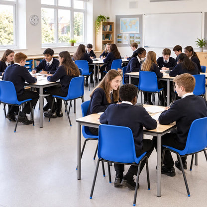 Affinity Stacking Chair Set of 20 in a bright UK classroom – lifestyle image 4