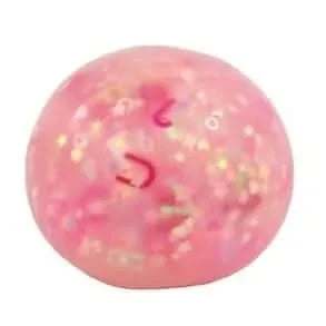 Alphabet Glitter Ball 60mm-Alphabet Glitter Ball 60mm
