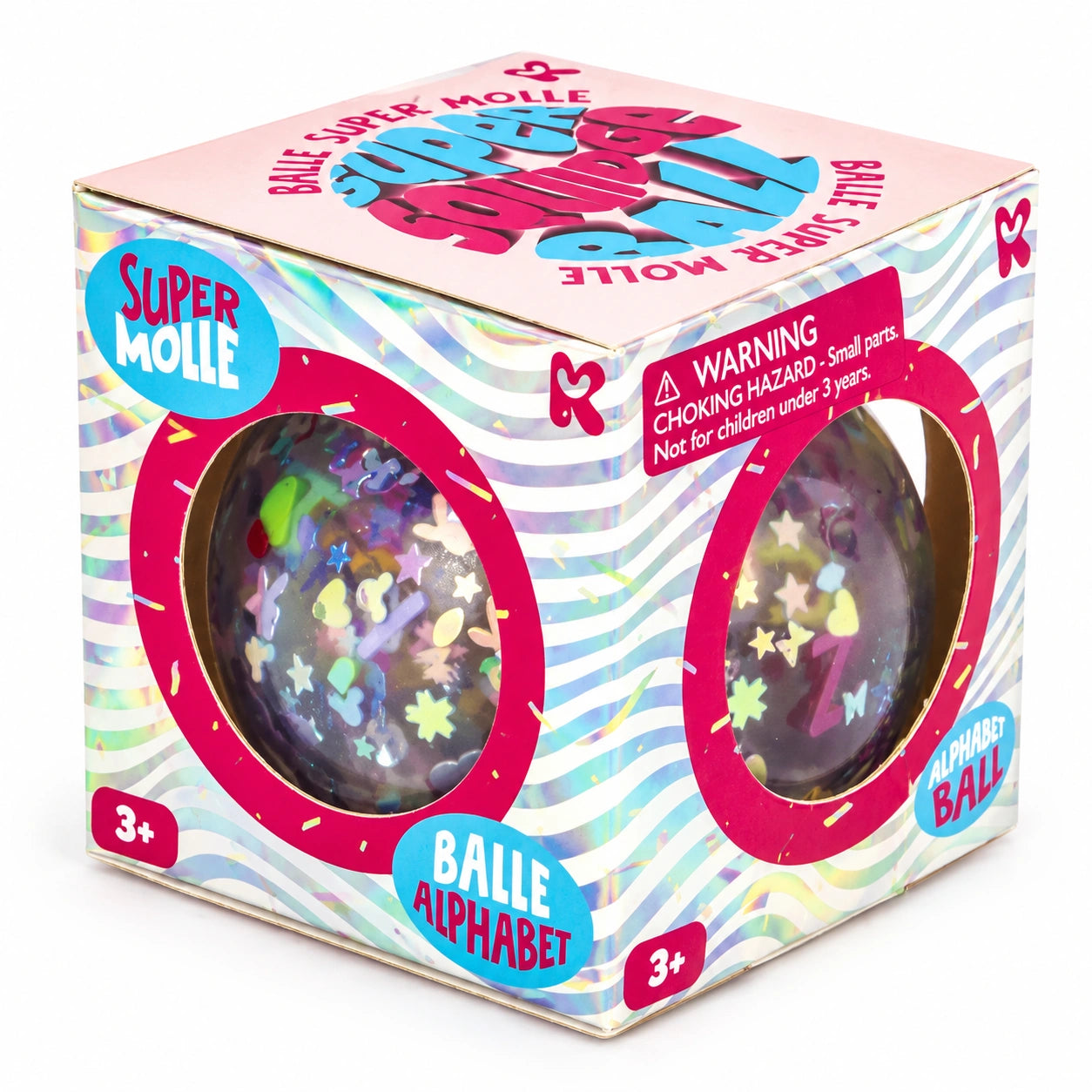 Alphabet Glitter Ball 60mm-Alphabet Glitter Ball 60mm