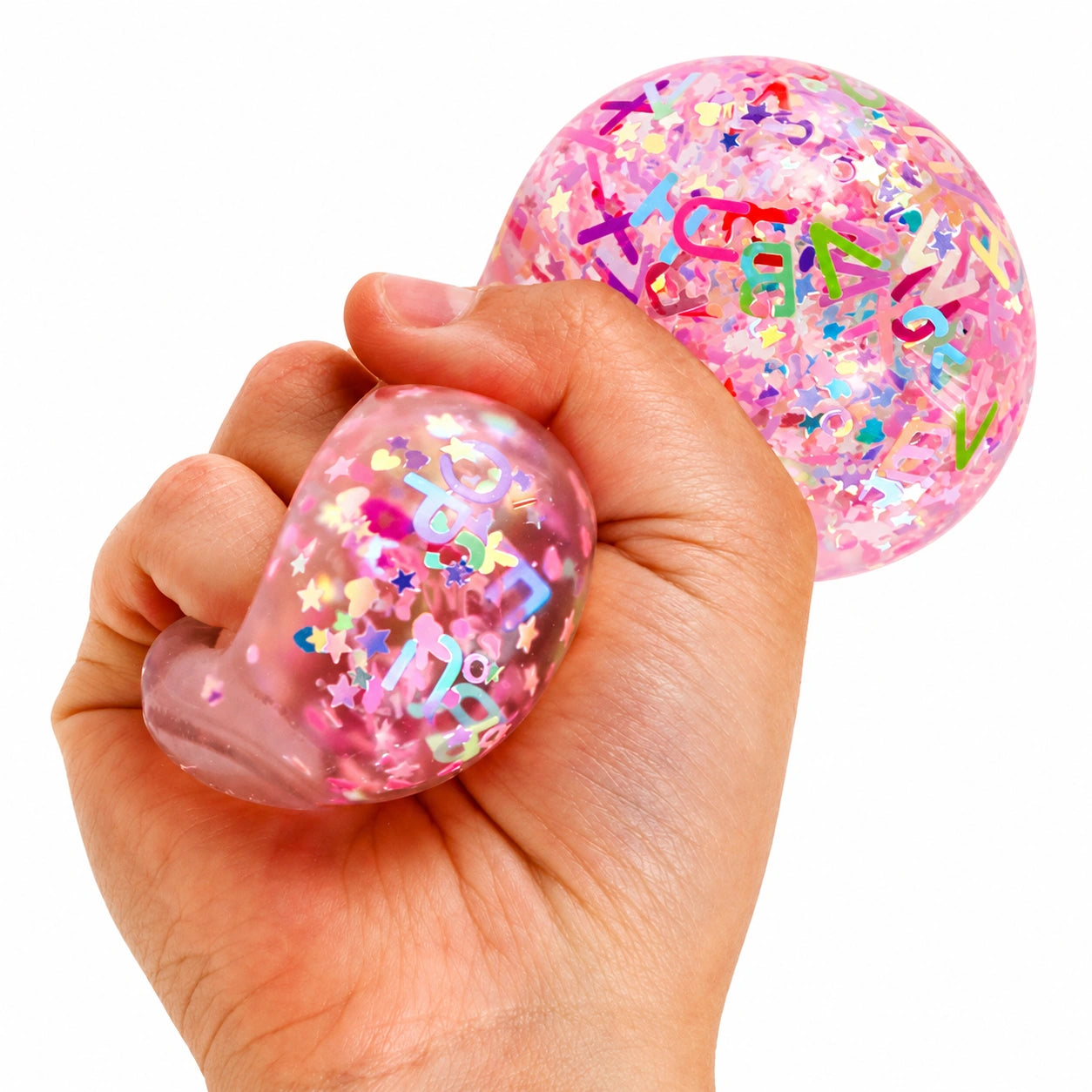 Alphabet Glitter Ball 60mm-Alphabet Glitter Ball 60mm