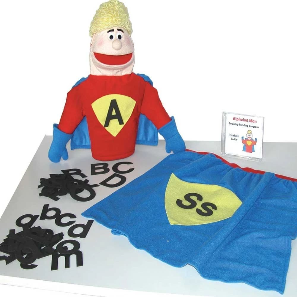 Alphabet Puppet Man, Meet the Alphabet Puppet Man, a superhero in the realm of education! Designed to captivate the imaginations of children, the Alphabet Puppet Man makes learning the alphabet not just easy but also incredibly fun. With its comprehensive set, kids can interactively learn each letter of the alphabet along with their corresponding sounds. The set is versatile and inclusive, aimed at providing an in-depth and engaging experience. Alphabet Puppet Man Features: Engaging Character: The Alphabet 