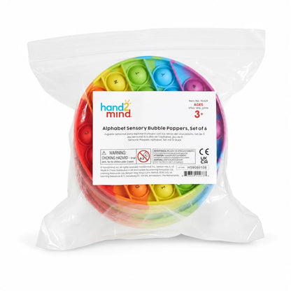 Alphabet Sensory Bubble Poppers Set of 6-Alphabet Sensory Bubble Poppers Set of 6