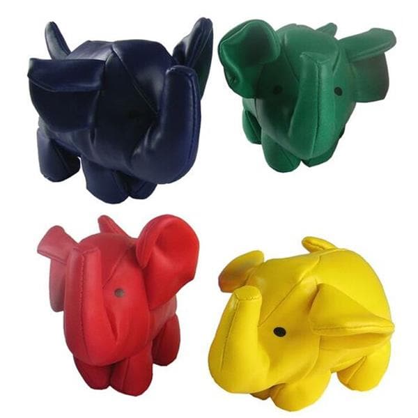 Animal Bean Bags Elephants, Our Vinyl Beanbag Elephant sets of 4 are a bean bag game designed to provide tactile stimulation, sensory integration activity and upper extremity strengthening for individuals with physical or neurological disabilities. These Vinyl elephant bean bags come as a pack of 4 and are a fantastic sensory and gross motor skill tool. These are are a great choice in place of balls or beanbags when developing gross motor skills. Toss at targets, use for balance when placed on heads, or use