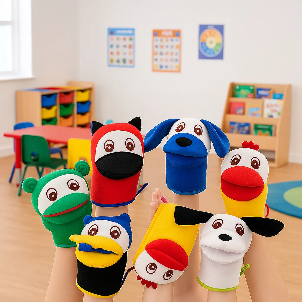 Animal Puppets Set of 6-Animal Puppets Set of 6