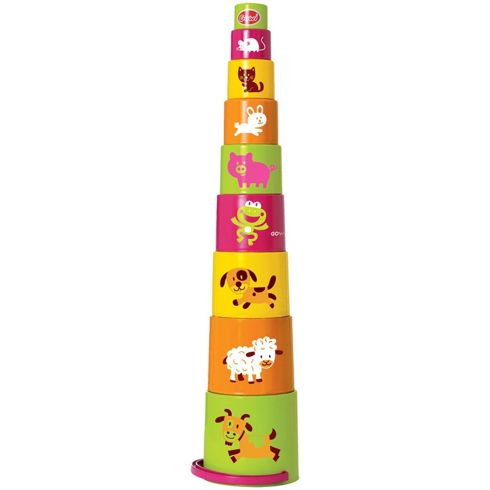 Animal Stacking Cups, Introducing the Animal Stacking Cups toy, a vibrant and engaging set that will provide hours of educational fun for your pre-schooler! This colourful set features cheerful animal designs on each cup, making learning an exciting adventure.With this fantastic set, your child will have endless opportunities for development and growth. As they play with these stacking cups, they will expand their vocabulary and learn about sizes and cause-and-effect.The Animal Stacking Cups toy consists of