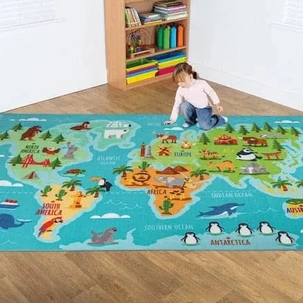 Animals and Places of the World Carpet-Animals and Places of the World Carpet