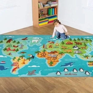 Animals and Places of the World Carpet-Animals and Places of the World Carpet