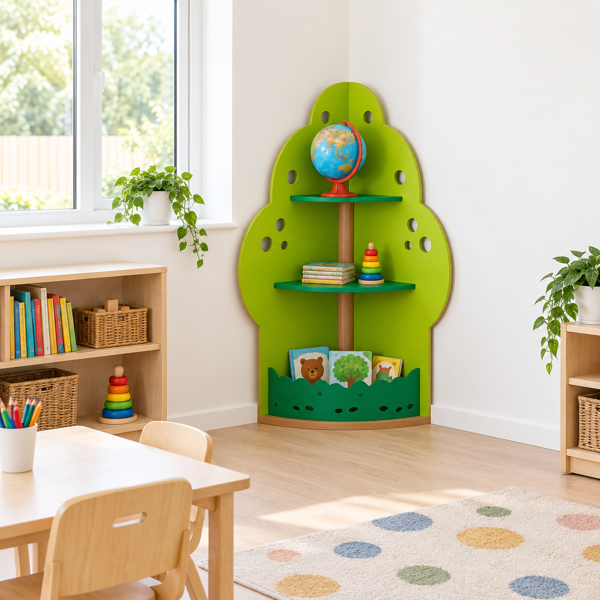 Apple Tree Book Display Unit in a bright early years classroom – view 8