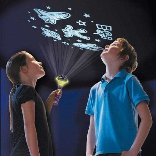 Astro Starlight Dome Projector Torch, Illuminate your imagination and drift into a cosmic dreamscape with our Astro Starlight Dome Projector Torch! A universe of adventure and wonder awaits right in the palm of your hand. Starry Nights & Galactic Adventures:Supplied with two interchangeable domes, you have the choice of drifting under a mesmerizing night sky filled with twinkling stars or embarking on an interstellar journey amidst spaceships and astronauts. Simply clip your chosen dome over the torch lens,