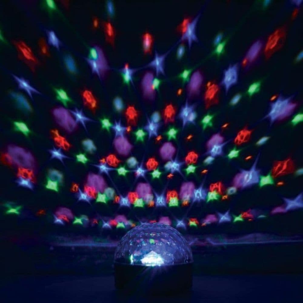 Astro UFO Light Projector, The Astro UFO Light Projector is an incredible multi coloured light show that ticks all the boxes, the UFO Astro Light Projector can be placed on your ceiling, wall or any flat surface transforming your room in an instant. A compact and very effective colour light for visual stimulation for sensory rooms or an awesome party light, the plug and play function means that your home can become a funky party of colour simply with the flick of a switch. Dual effect RGB light show and pro