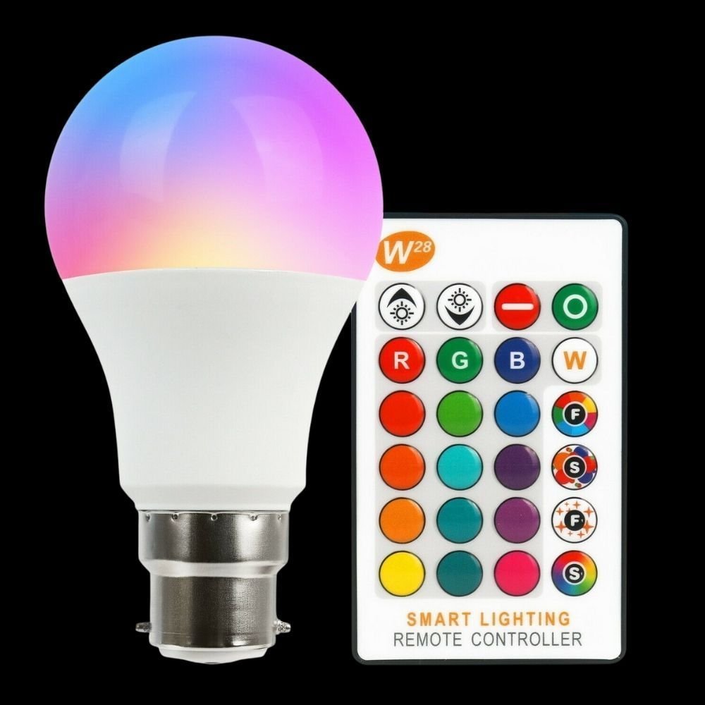 Aurora Colour Changing Light Bulb, The Colour Changing Light Bulb offers a multitude of features that make it an excellent choice for anyone looking to spruce up a sensory room or add a touch of fun to any space. Here's a rundown of its key features: Versatility: With 16 colour combinations and 4 distinct lighting effects, this light bulb is a versatile choice that allows you to customize the ambience to fit any mood or activity. Energy Efficiency: Using just 3 watts of energy, this bulb is an eco-friendly 