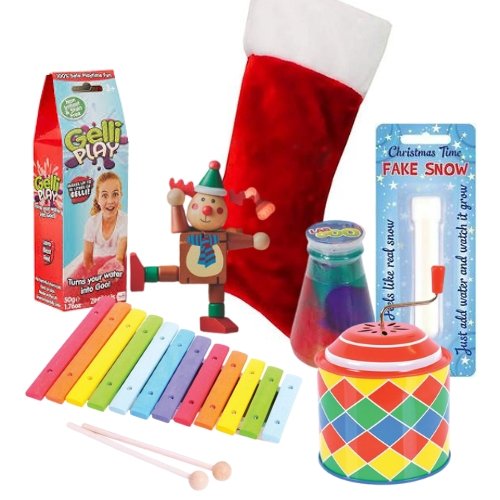 Awesome Pre Filled Christmas Stocking Option 1, Christmas morning is a time of joy and wonder, especially for the little ones! Make it an unforgettable experience with our Pre-filled Sensory Christmas Stocking, the solution to creating a morning filled with gleeful surprises without the fuss of shopping for individual stocking stuffers. Delight in Every Detail Our team of elves has been working tirelessly to source and compile a collection of delightful treats, both new and beloved, to bring joy to every ch