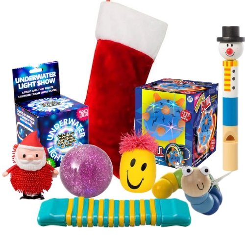 Awesome Pre Filled Christmas Stocking, The Awesome Pre Filled Christmas Stocking is a classic collection of sensory toys all contained within a lovely Christmas stocking allowing you to wrap Christmas up in one purchase. What's more, our Christmas stockings are just as fun as they were last year, but include a great range of new sensory treats. Anyone would be delighted to receive one of these stockings at the end of their bed on Christmas morning. Contents may vary from those shown. Toys and games suitable