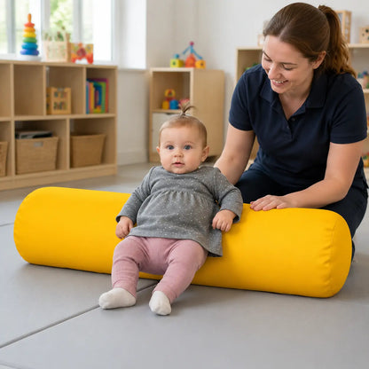 Baby Care Bolster in a naturally lit supervised early-years baby play setting