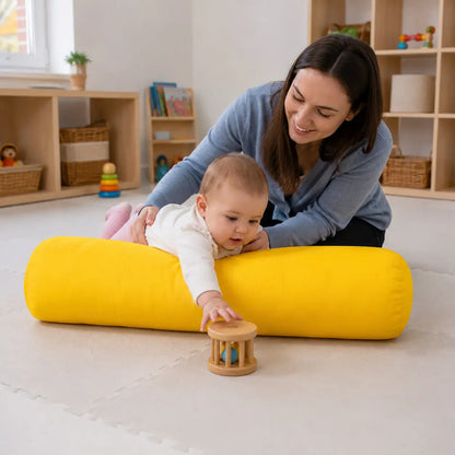 Baby Care Bolster in a naturally lit supervised early-years baby play setting