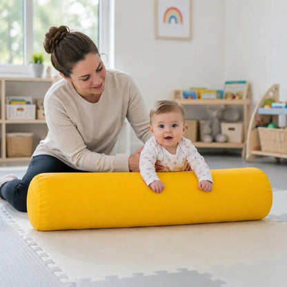 Baby Care Bolster in a naturally lit supervised early-years baby play setting