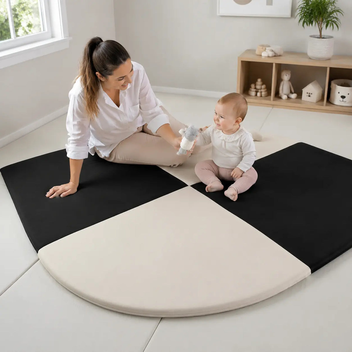 Baby Care Corner Mat in a naturally lit supervised early-years baby setting
