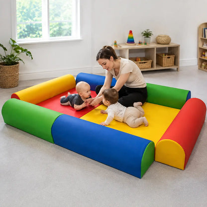 Baby Care Double Enclosure in a naturally lit supervised early-years baby setting