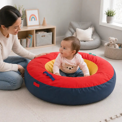 Baby Care Support Ring in a naturally lit supervised early-years baby setting